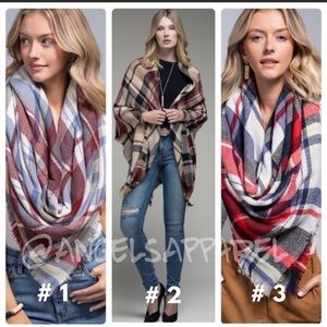 NEW✔️ Blanket Style Plaid Scarf <3 color blends AVAIL.> 
CHOOSE: ⬇️